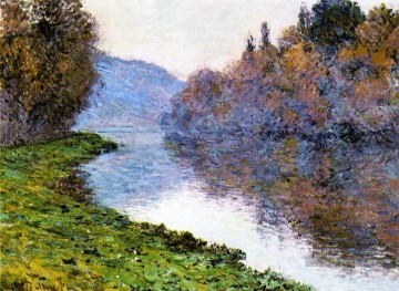 Rives de la Seine à Jenfosse Temps clair Claude Monet paysage ruisseaux Peinture à l'huile